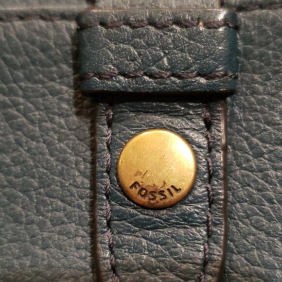 FOSSIL LEATHER MINI LAINIE MULTIFUNCTION WALLET ~ TEAL - Picture 10 of 11